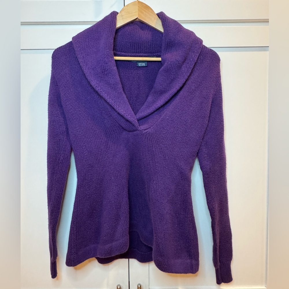 Ralph Lauren Blue Label Deep Purple Cowl Neck Sweater S